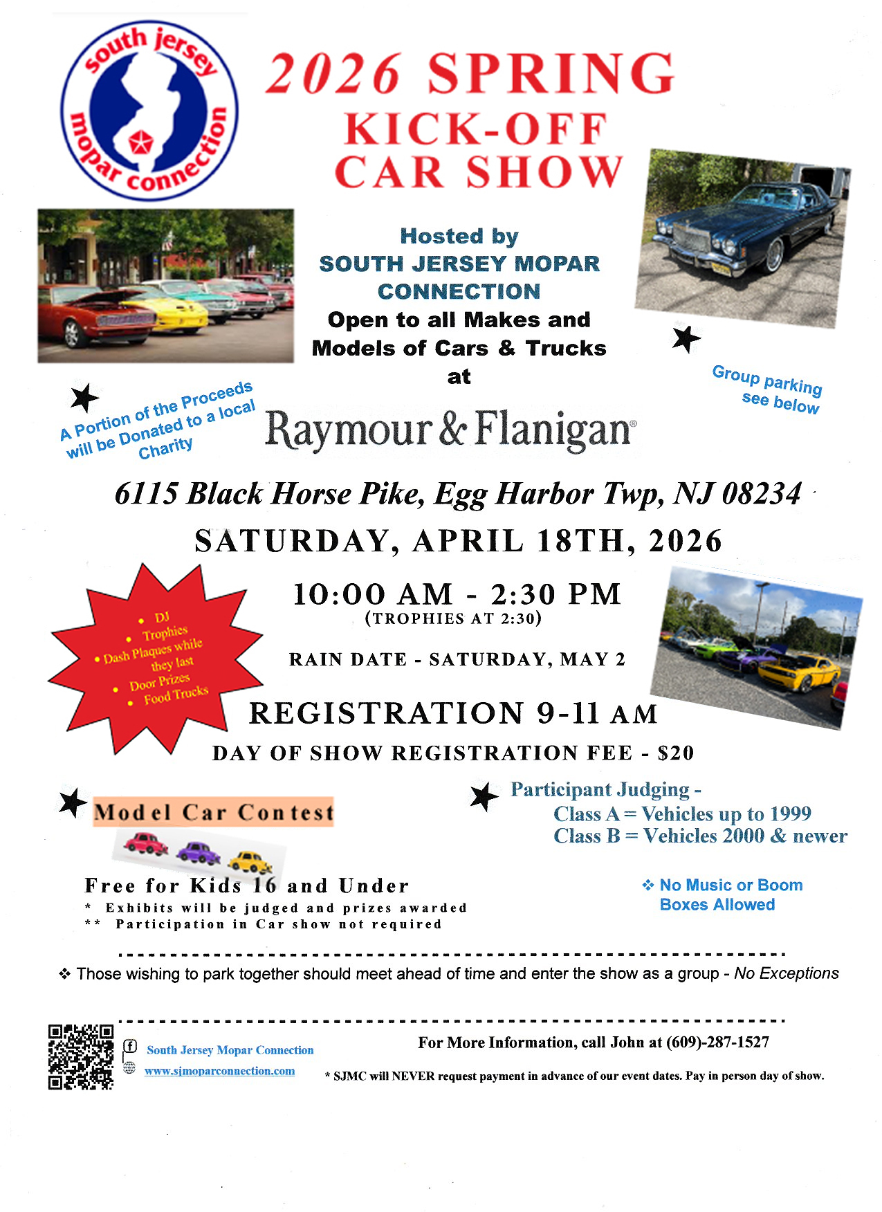 south jersey mopar connection spring kick-off flyer